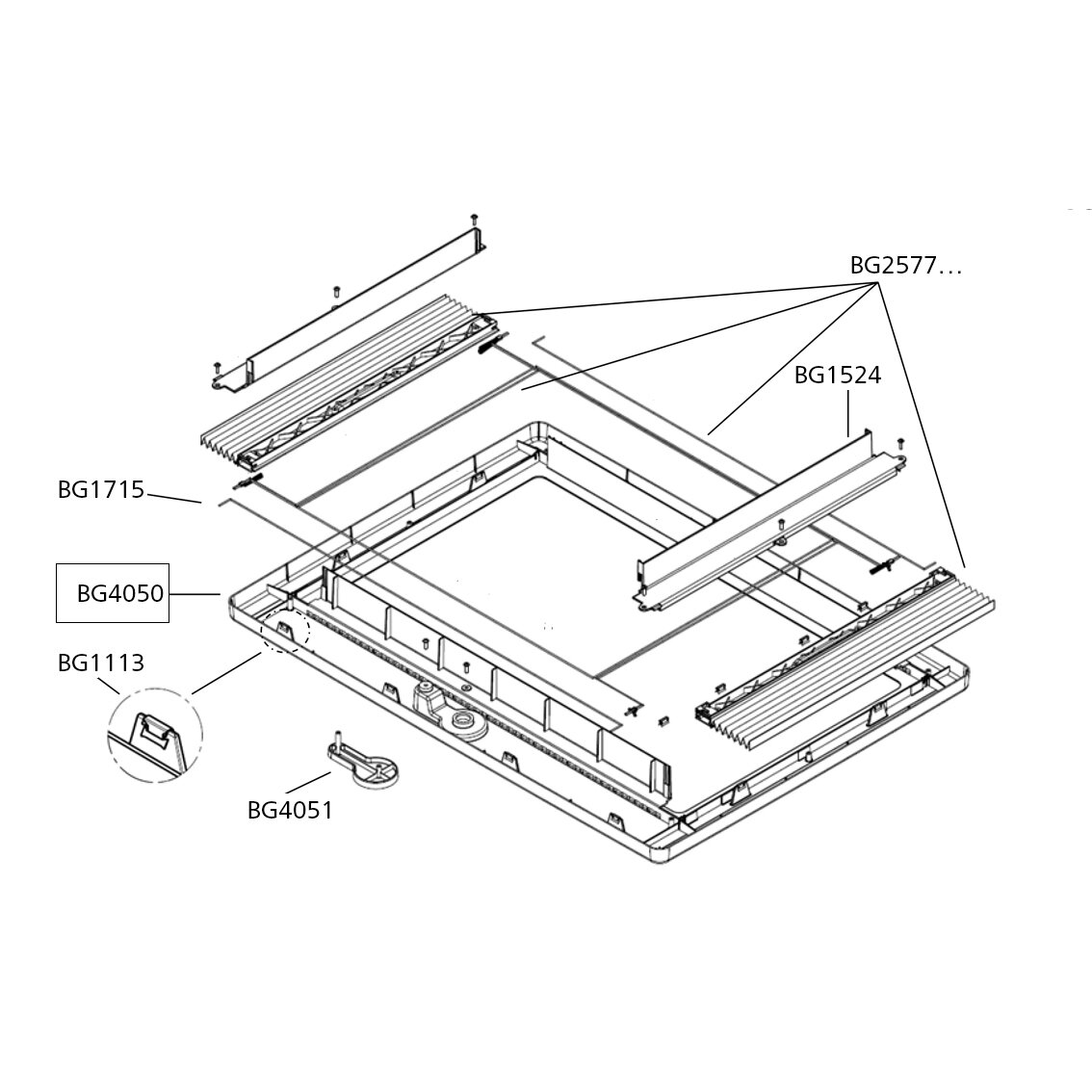 Innenrahmen ohne Anbauteile