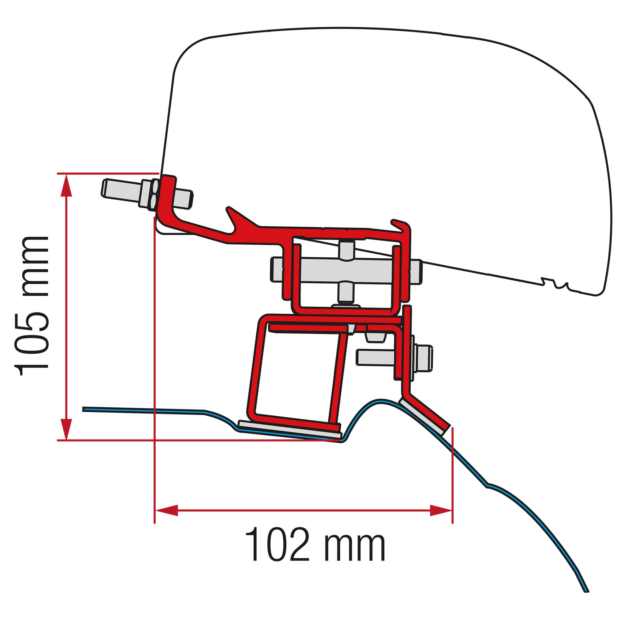Markisenadapter Kit Mercedes V-Klasse für F40