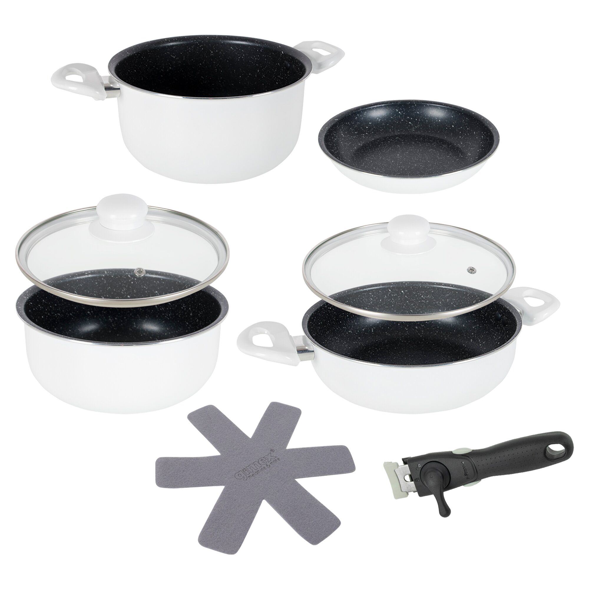 Kochtopf-Set 7-tlg., weiß