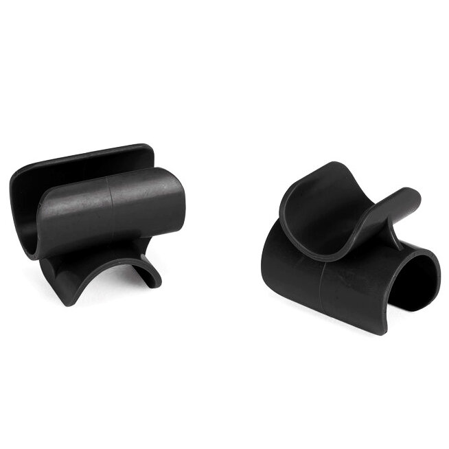 Clips für Fußauflage, schwarz 4er-Set