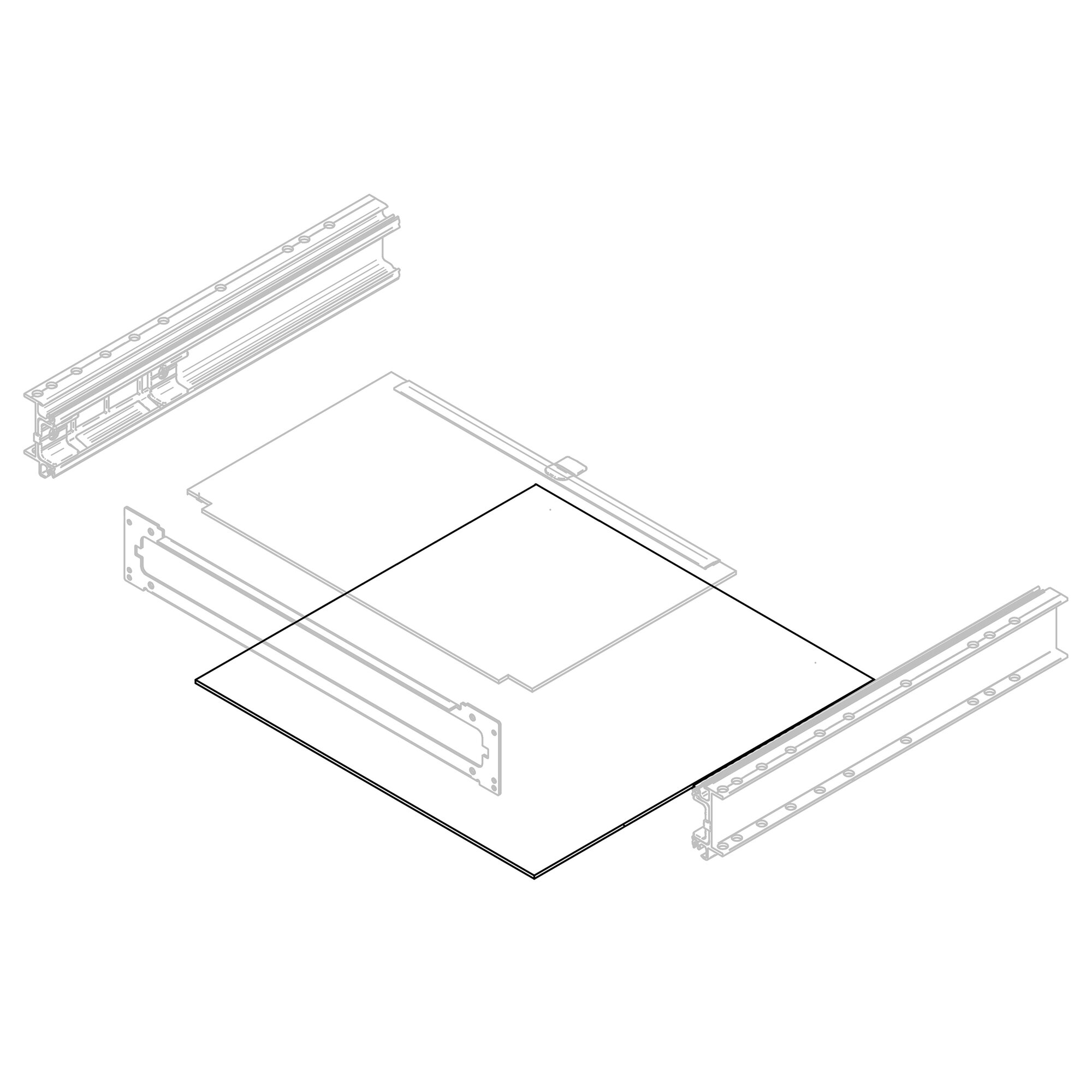 Untere Gehäuseplatte Thule Slide-Out Step, 550