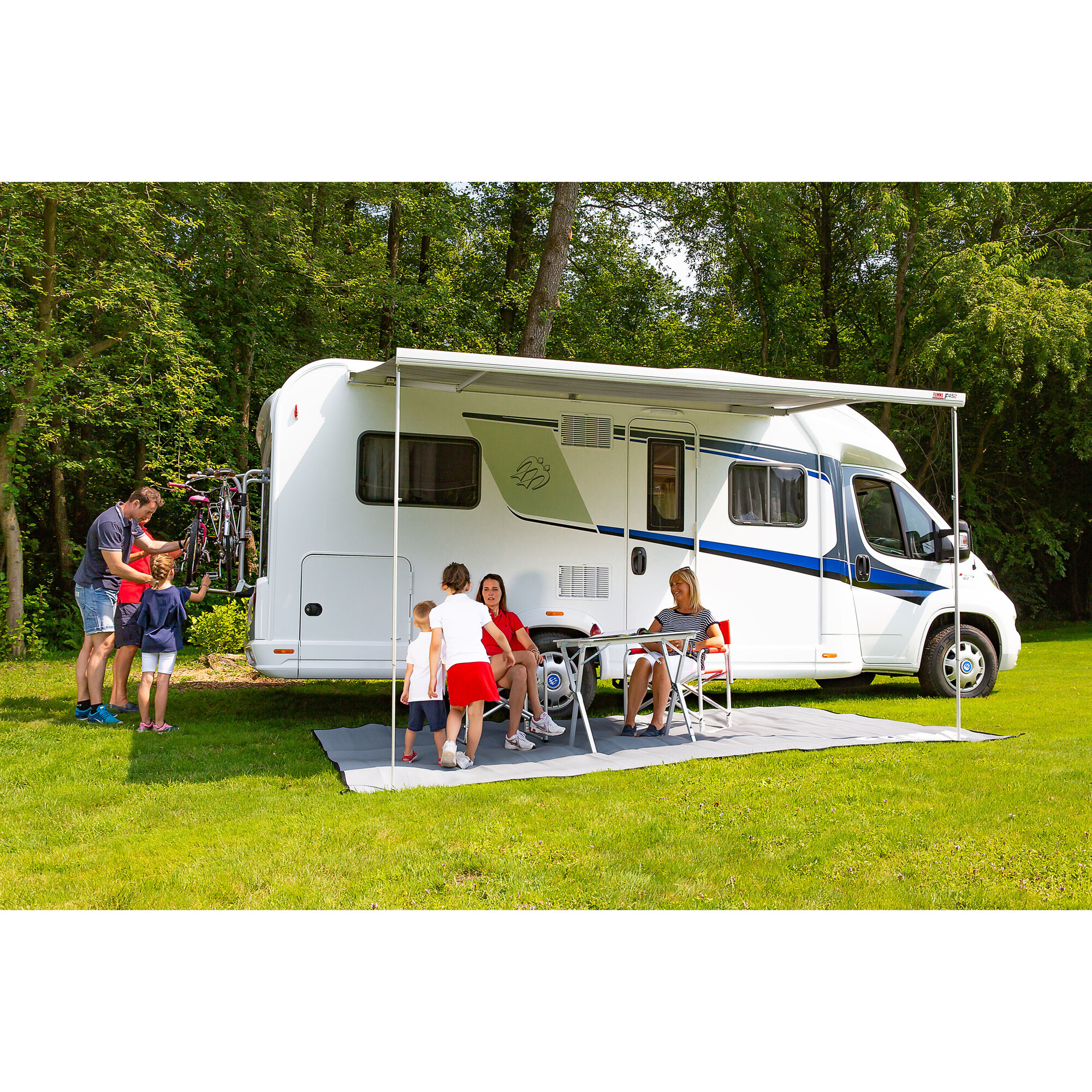 Markise F45 – polarweiß, 263 cm, Royal Blue