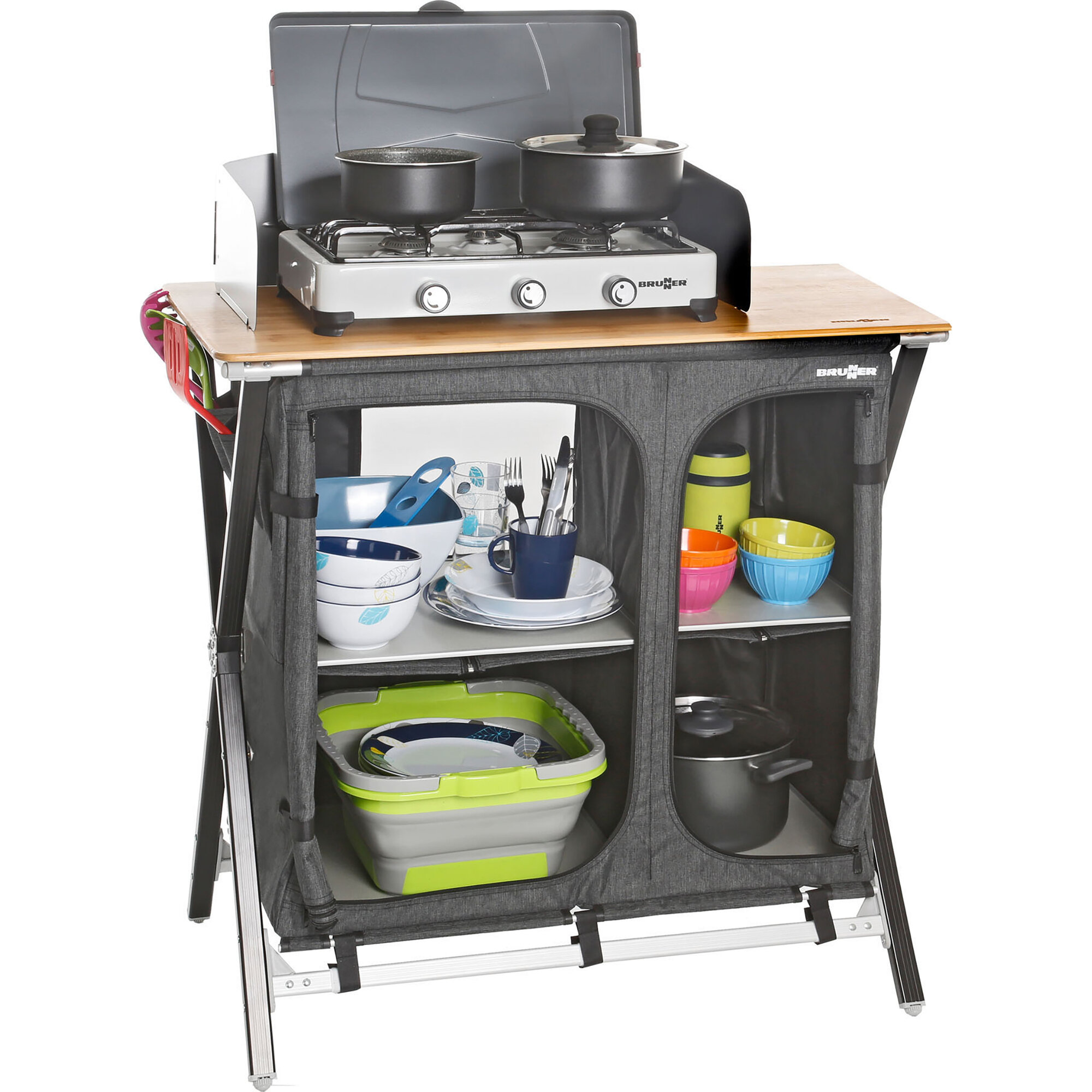 Vielzweckschränke Mercury Cross Square, grau, Cross Cooker HWT SQ