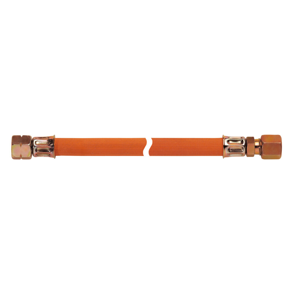 Mitteldruck-Schlauchleitung 10 bar,  G1/4 LH-ÜM x RVS 8, 750 mm