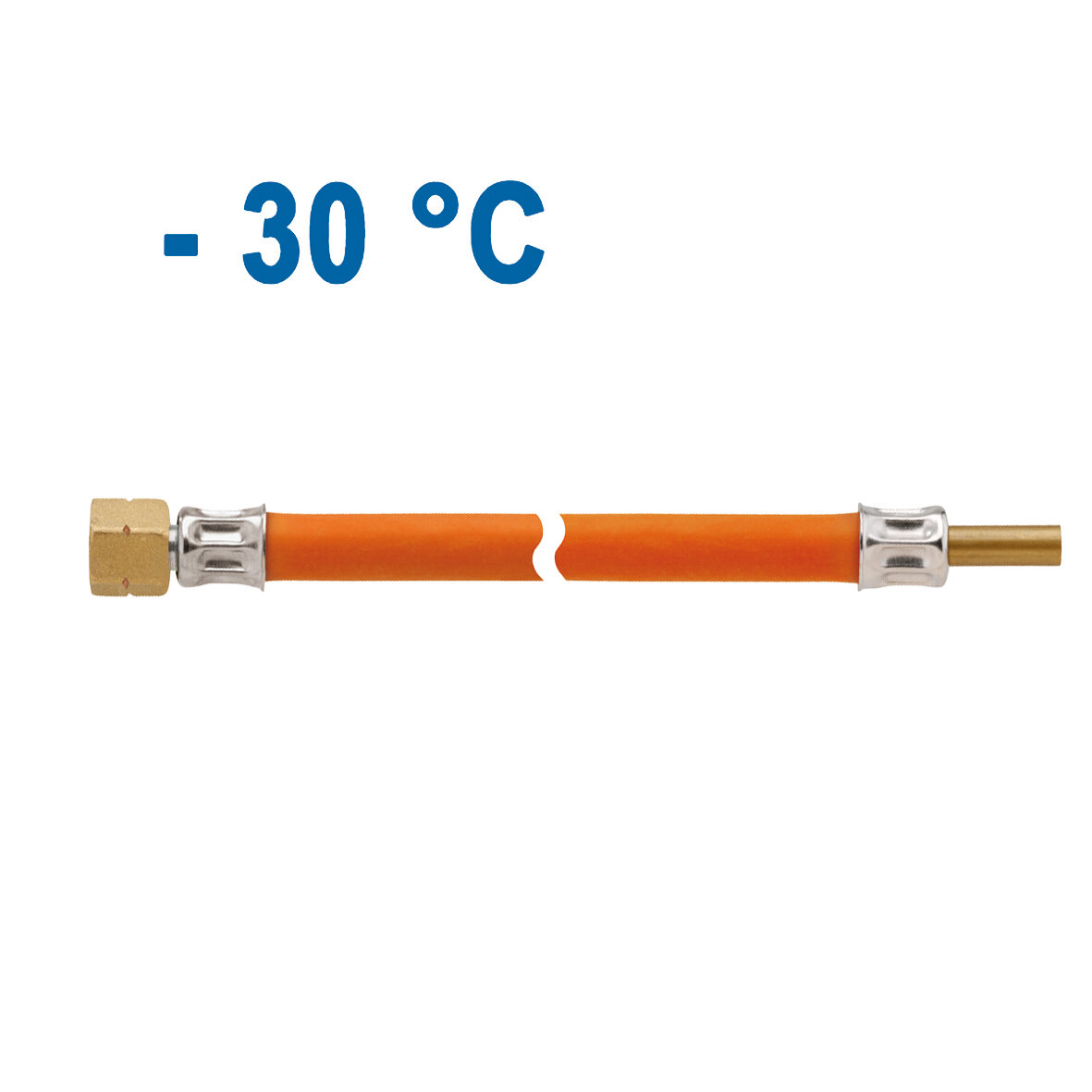 Mitteldruck-Schlauchleitung 10 bar, 400 mm, G 1/4 LH-ÜM x RST 8